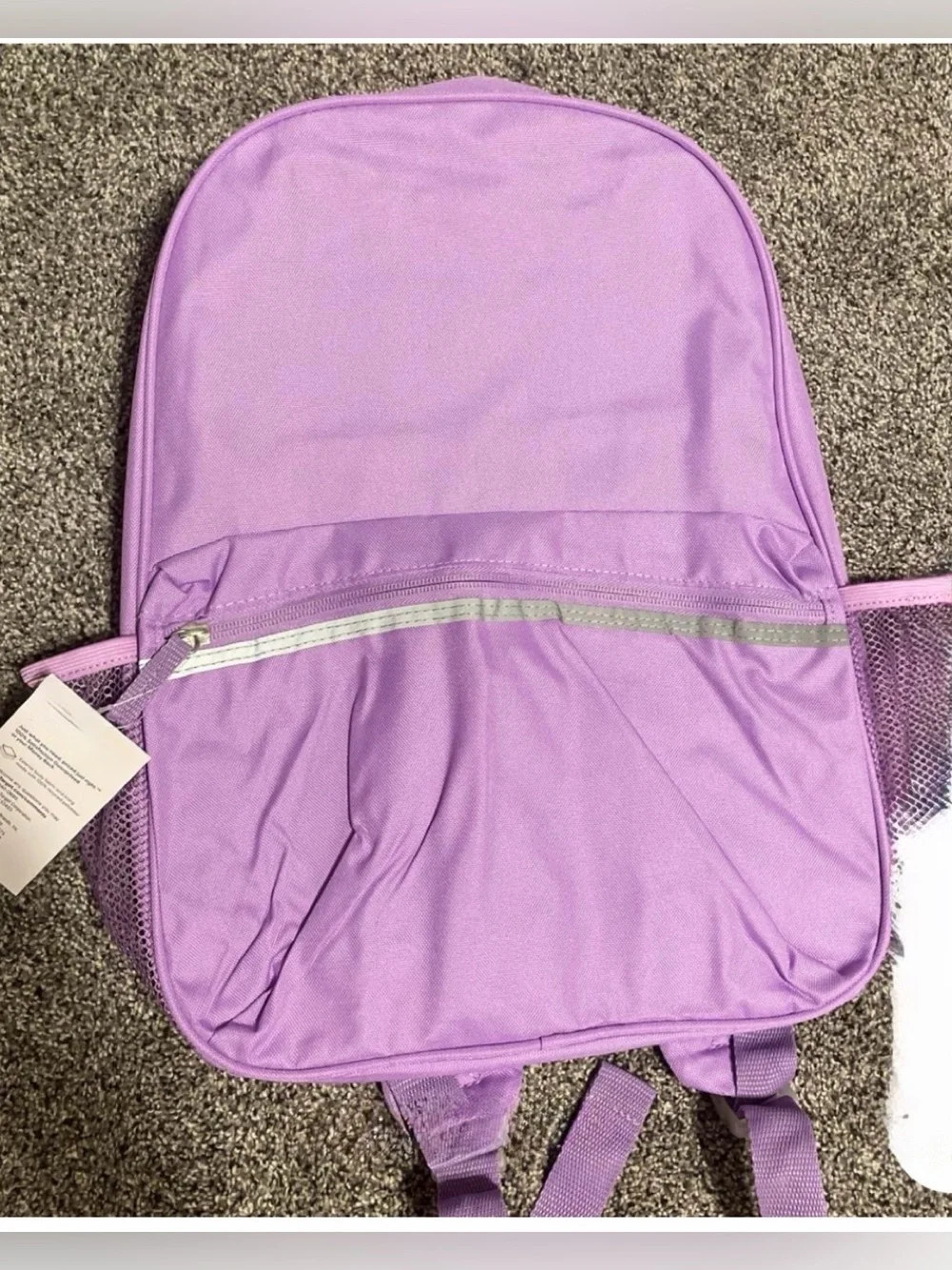 NWT: 23L Lavender Backpack with Laptop sleeve and mesh pockets